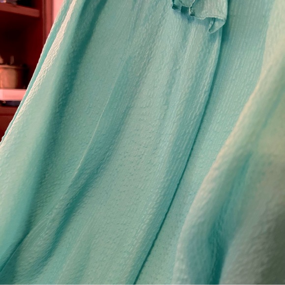 Milly Teal Blue Green Sleeveless Bow Keyhole Mini Cocktail Dress Women’s Size 4 - Picture 6 of 12